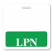 Horizontal Green "LPN" Badge Buddy